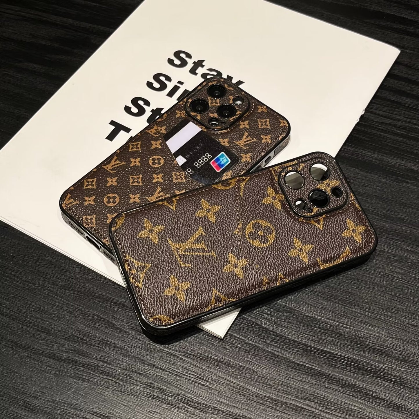 奢華Gucci Ophidia GG皮革LV背卡Burberry蘋果iPhone手機殼
