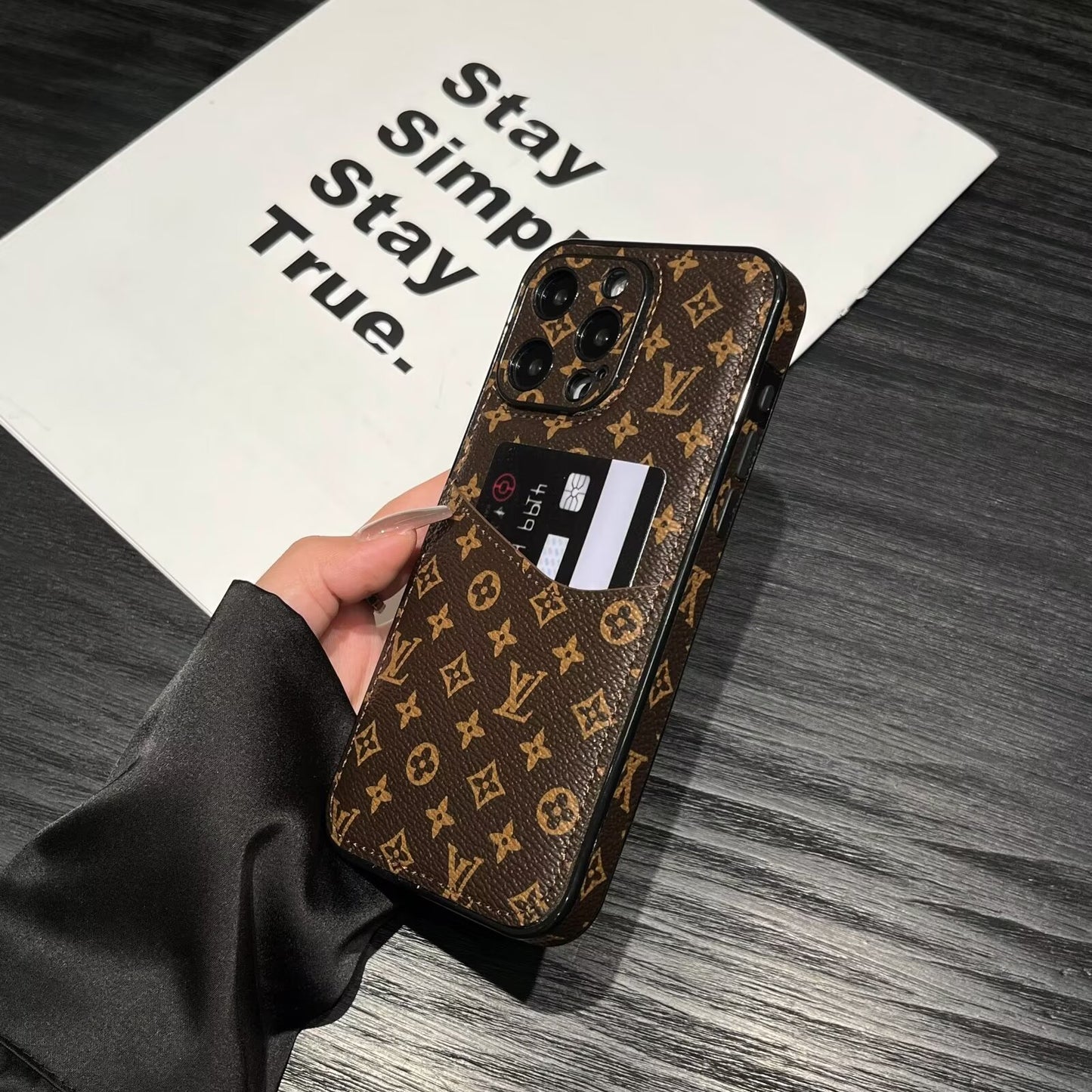 奢華Gucci Ophidia GG皮革LV背卡Burberry蘋果iPhone手機殼