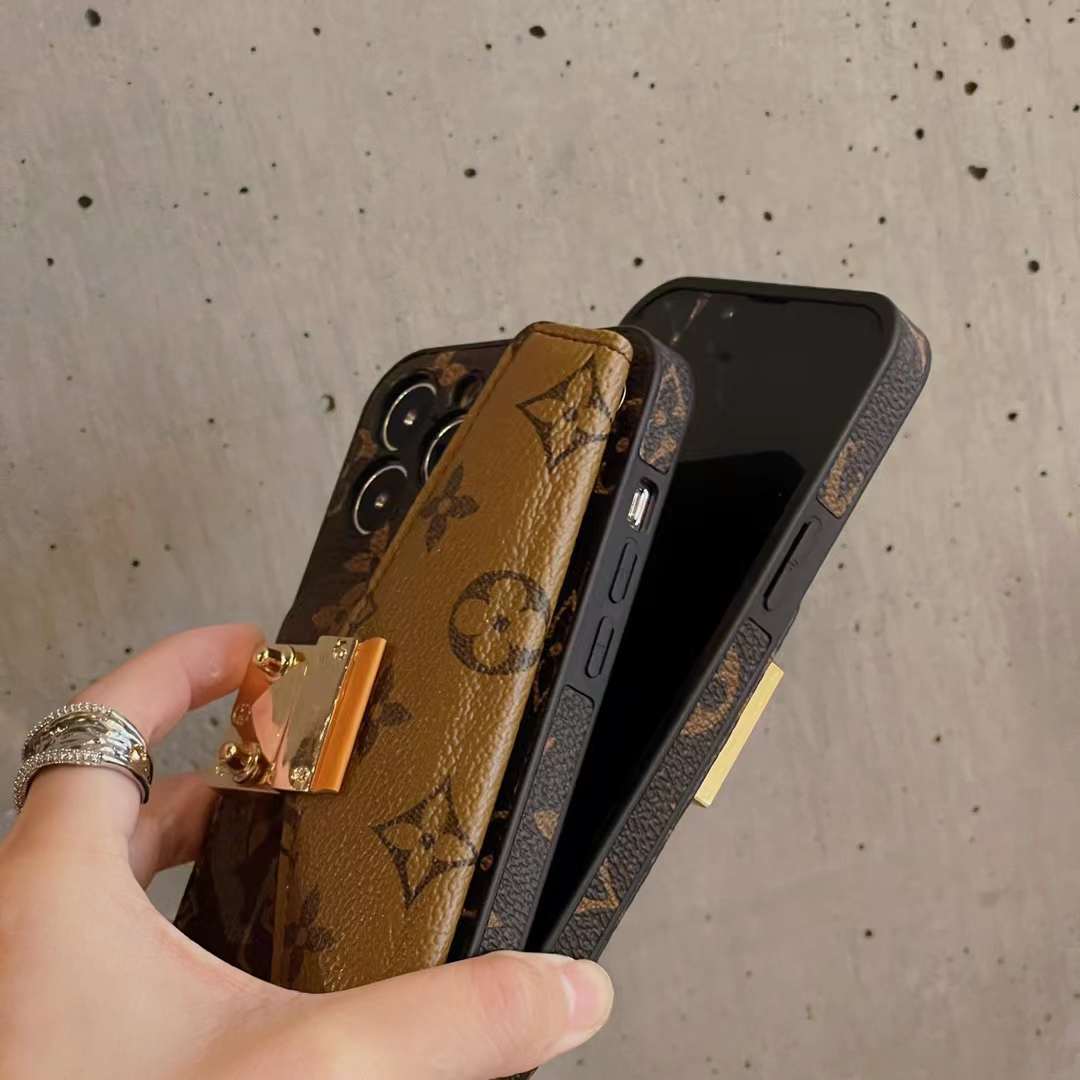 迷人的LV字母帆布皮Petite Malle Crossbody卡錢包蘋果iPhone手機殼