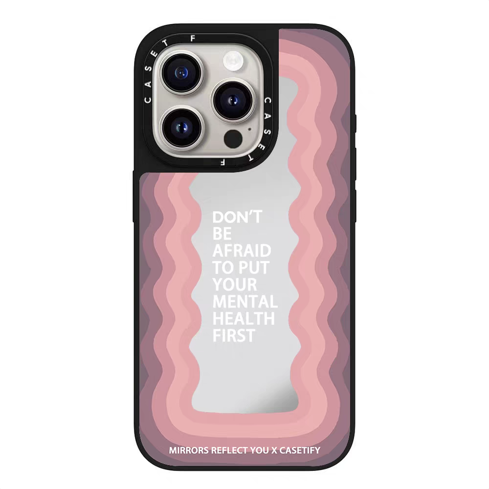 蘋果CASETi聯名勵志標語赵露思同款磁吸鏡面手機殼適用於iPhone13-16ProMax波浪14ProMaxs聯名個性12防摔保護套13硬殼15Pro