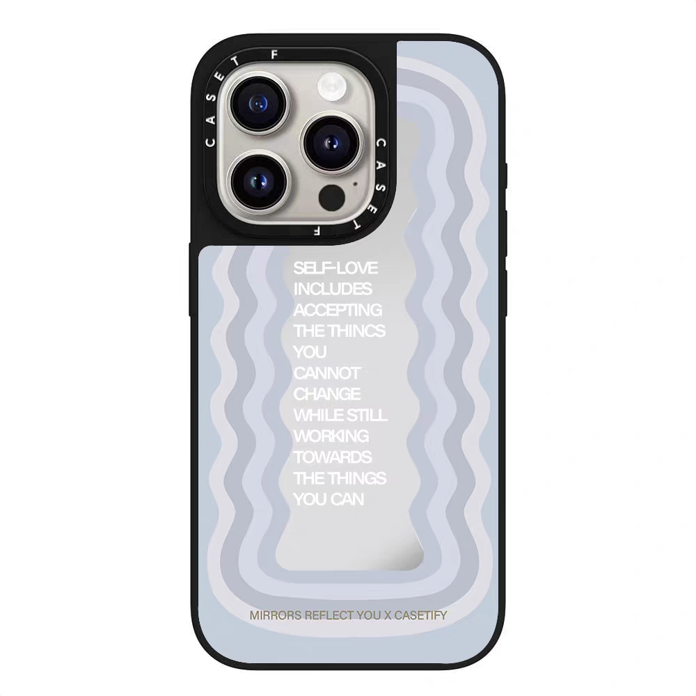 蘋果CASETi聯名勵志標語赵露思同款磁吸鏡面手機殼適用於iPhone13-16ProMax波浪14ProMaxs聯名個性12防摔保護套13硬殼15Pro