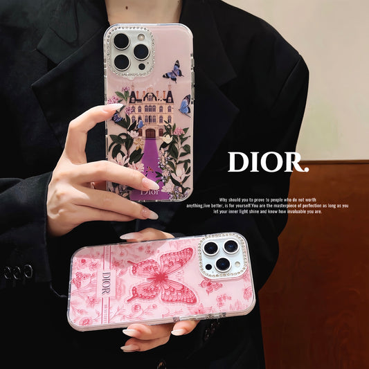 闪钻镜头✨Dior宫堡蝴蝶系列果冻壳🦋🌸🌺 高透加厚果冻亚克力,带防摔防震条