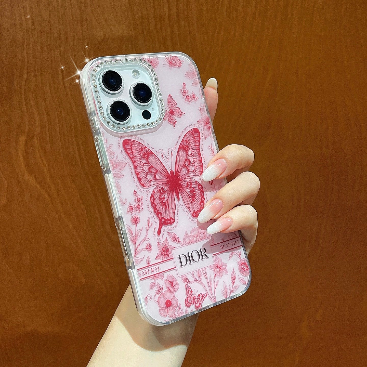 闪钻镜头✨Dior宫堡蝴蝶系列果冻壳🦋🌸🌺 高透加厚果冻亚克力,带防摔防震条