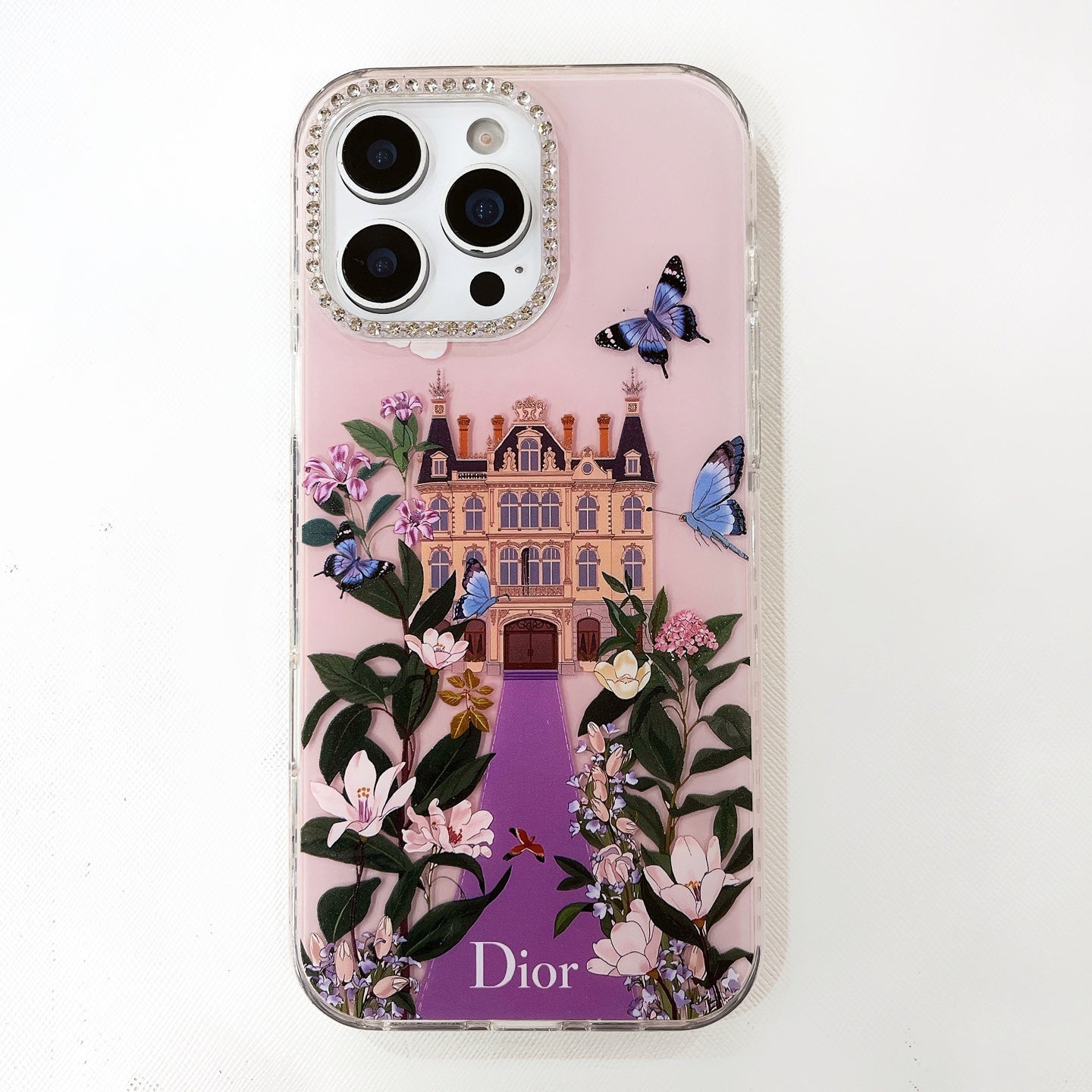 闪钻镜头✨Dior宫堡蝴蝶系列果冻壳🦋🌸🌺 高透加厚果冻亚克力,带防摔防震条