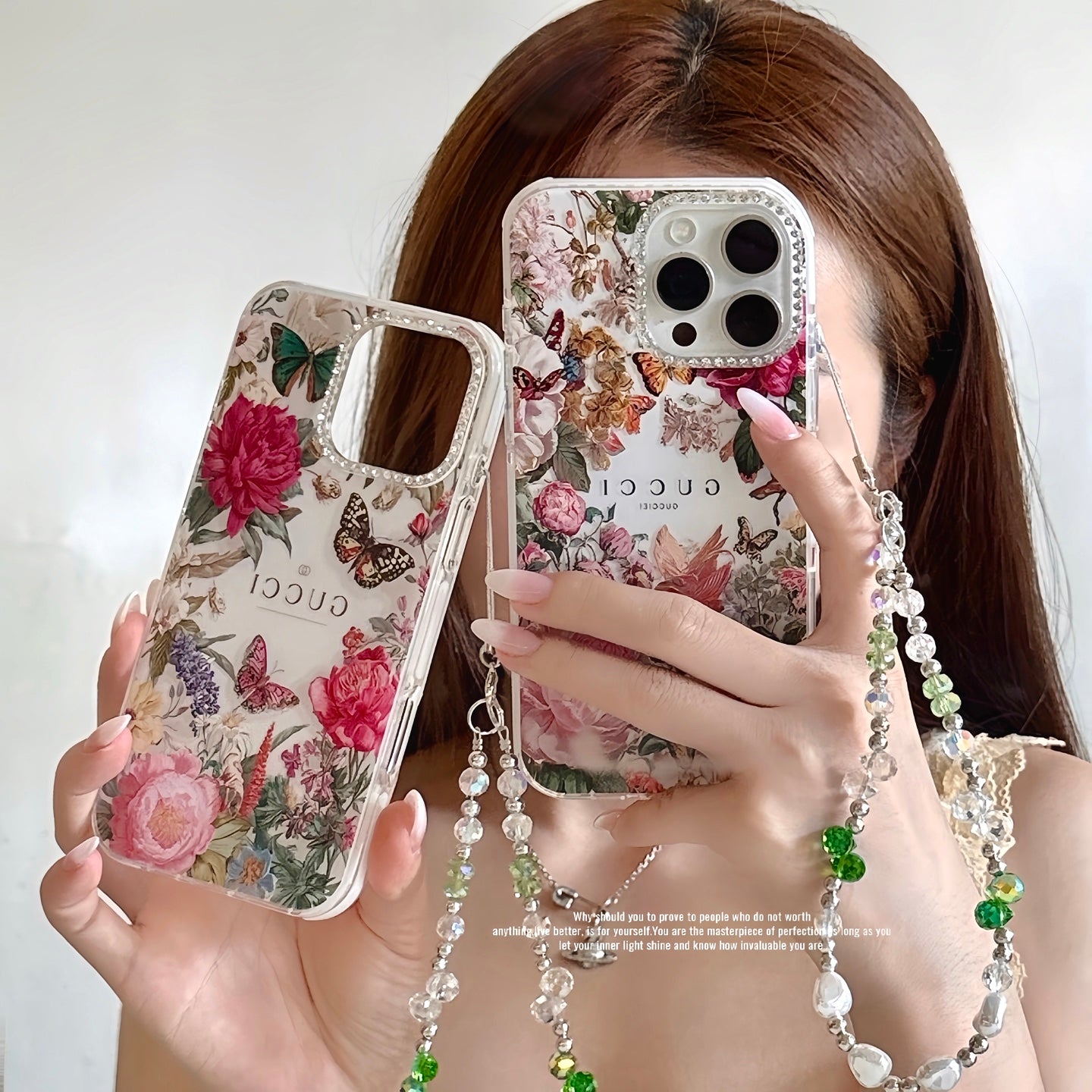 ✨✨诗家新品上架✨✨ 闪钻镜头✨Gucci花卉蝴蝶系列果冻壳🦋🌸🌷 高透加厚果冻亚克力,带防摔防震条🔥🔥