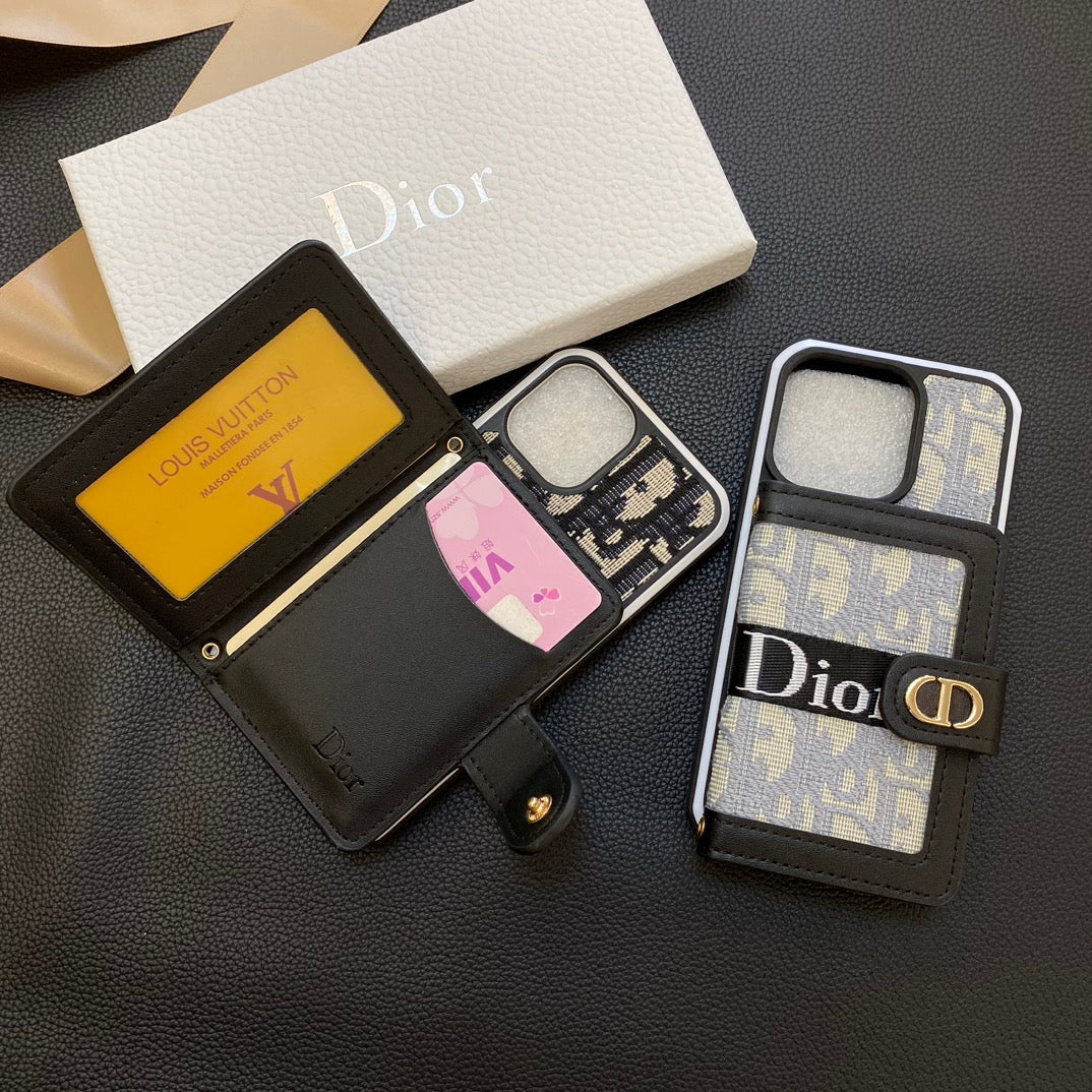 dior迪奥 左右翻卡包双色边壳 (型号7P-16PM,无13mini)