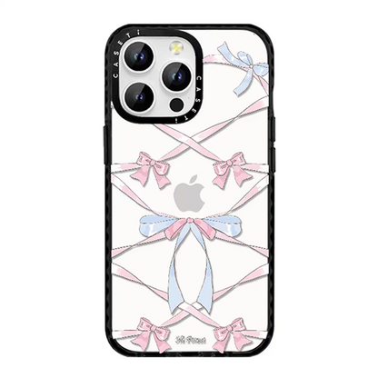 caseti兔子iPhone13—16蘋果手機殼韓系蝴蝶結絲帶猫咪鏡面亞克力透明矽膠防摔套磁吸女款