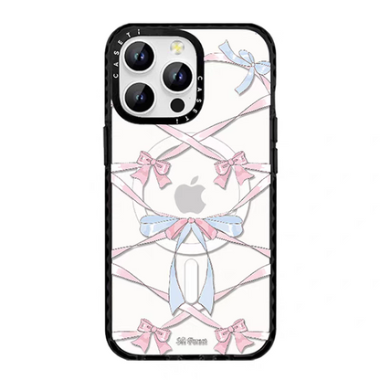 caseti兔子iPhone13—16蘋果手機殼韓系蝴蝶結絲帶猫咪鏡面亞克力透明矽膠防摔套磁吸女款