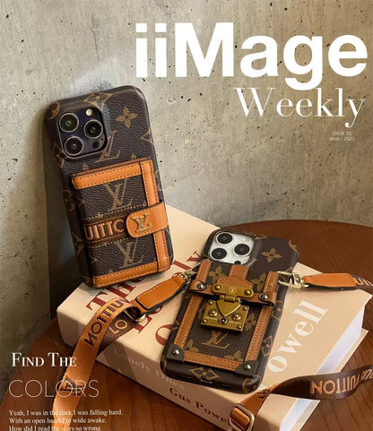 LV帆布皮革錢包卡夾蘋果iPhone手機套