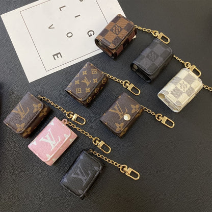 奢侈品LV字母棋盤帆布蘋果AirPods保護套