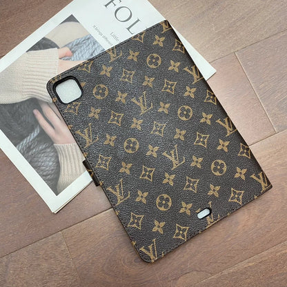 GLuxury Louis Vuitton帆布字母皮革清新夏季主題圖案蘋果iPad保護套