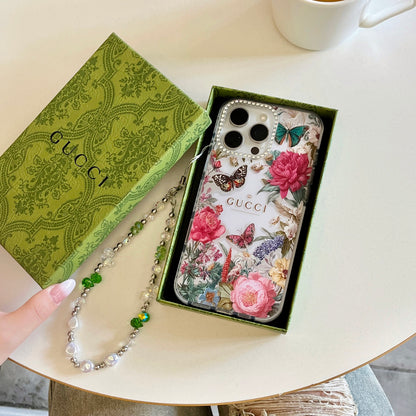 ✨✨诗家新品上架✨✨ 闪钻镜头✨Gucci花卉蝴蝶系列果冻壳🦋🌸🌷 高透加厚果冻亚克力，带防摔防震条🔥🔥